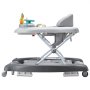 VEVOR 4-in-1 Baby Walker, Foldable Baby Activity Center on Wheels, 3 Adjustable Height, Music & Toys Tray, Learning-Seated | Walk-Behind | Rocker | Bouncer Toddler Walker for Girls Boys  6-24 Months