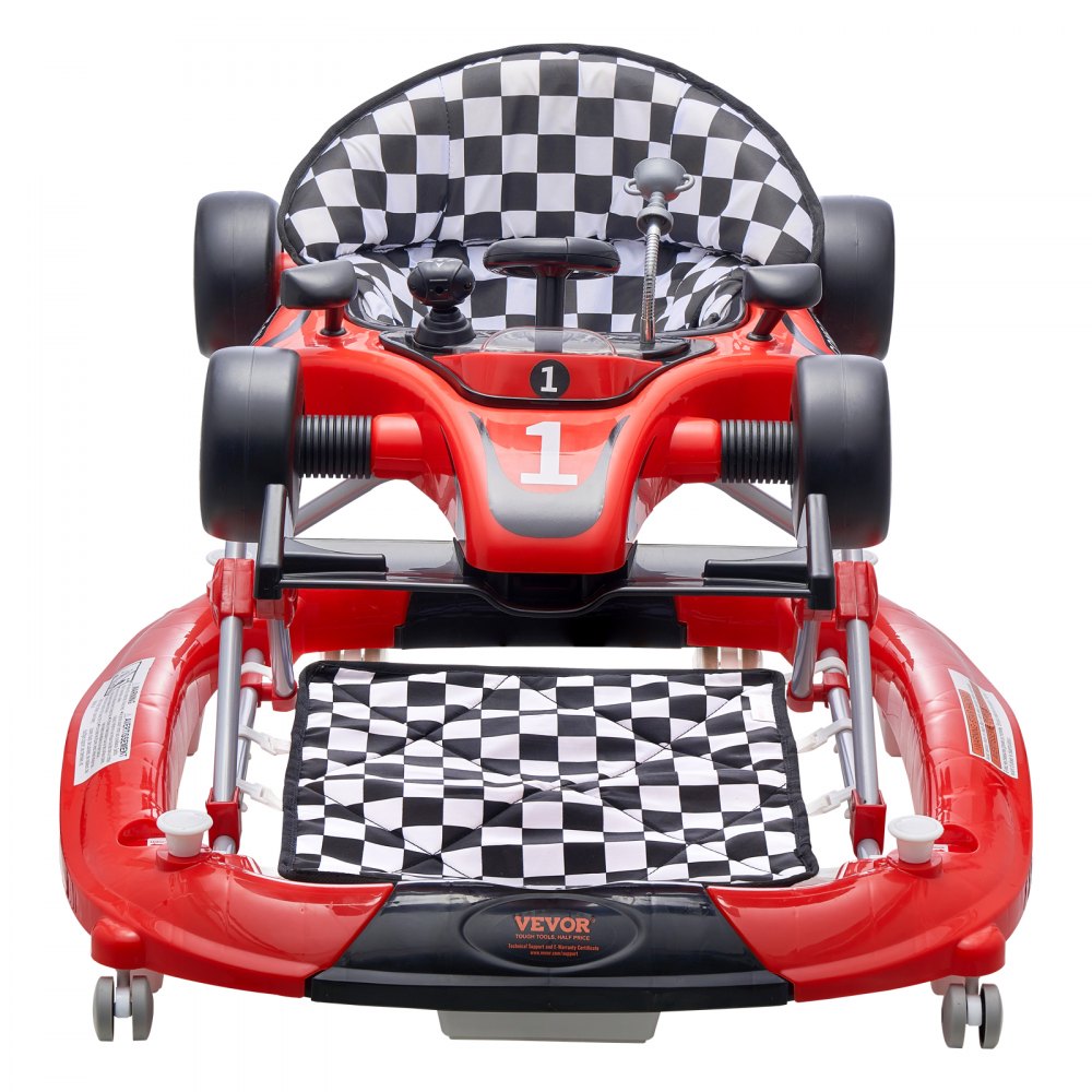 Andador para bebés VEVOR 4 en 1, centro de actividades plegable con ruedas, altura ajustable, luz, volante, coche de juguete | Asiento de aprendizaje | Andador para caminar | Andador mecedor para niños y niñas de 6 a 24 meses