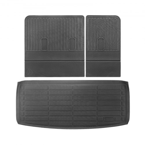 Alfombrillas de carga VEVOR compatibles con Chevrolet Tahoe y GMC Yukon 2021-2024, juego de revestimiento de carga de TPE personalizado para SUV, protector de maletero y asiento trasero de repuesto, alfombrilla para maletero y respaldo.
