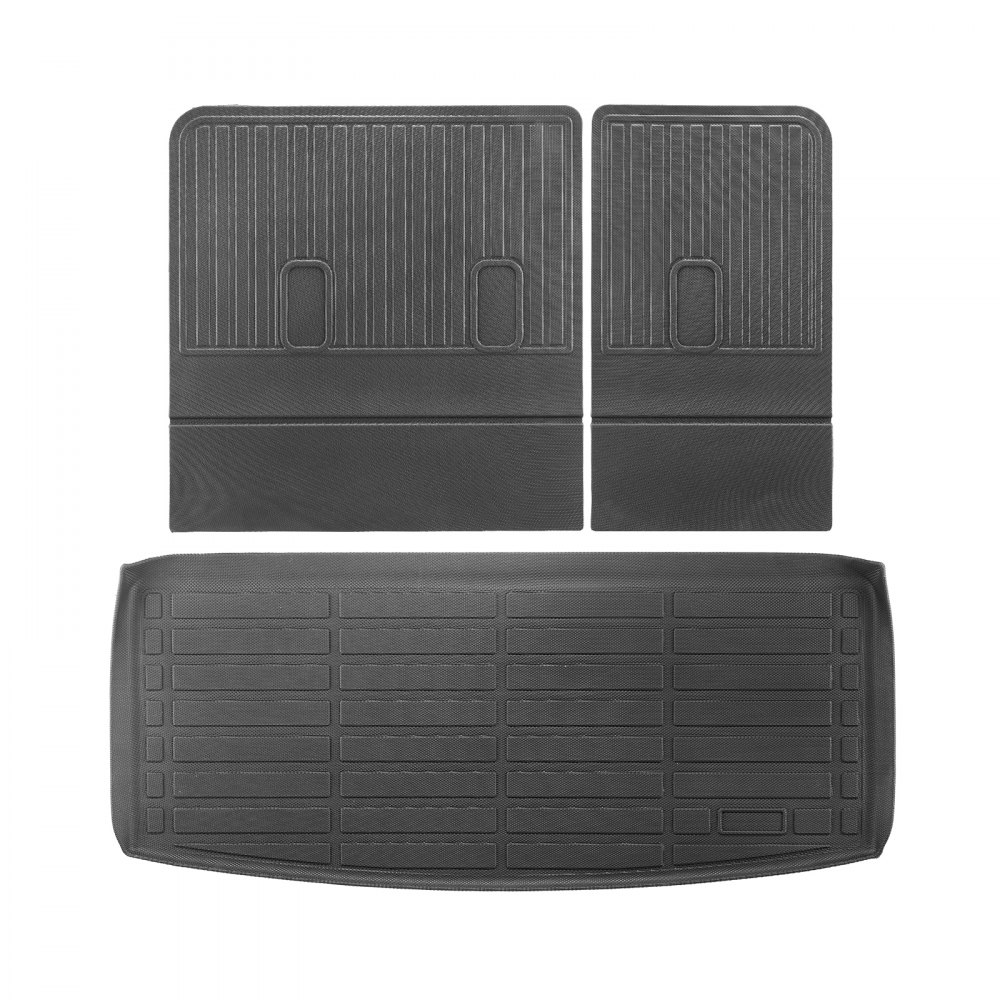 Alfombrillas de carga VEVOR compatibles con Chevrolet Tahoe y GMC Yukon 2021-2024, juego de revestimiento de carga de TPE personalizado para SUV, protector de maletero y asiento trasero de repuesto, alfombrilla para maletero y respaldo.