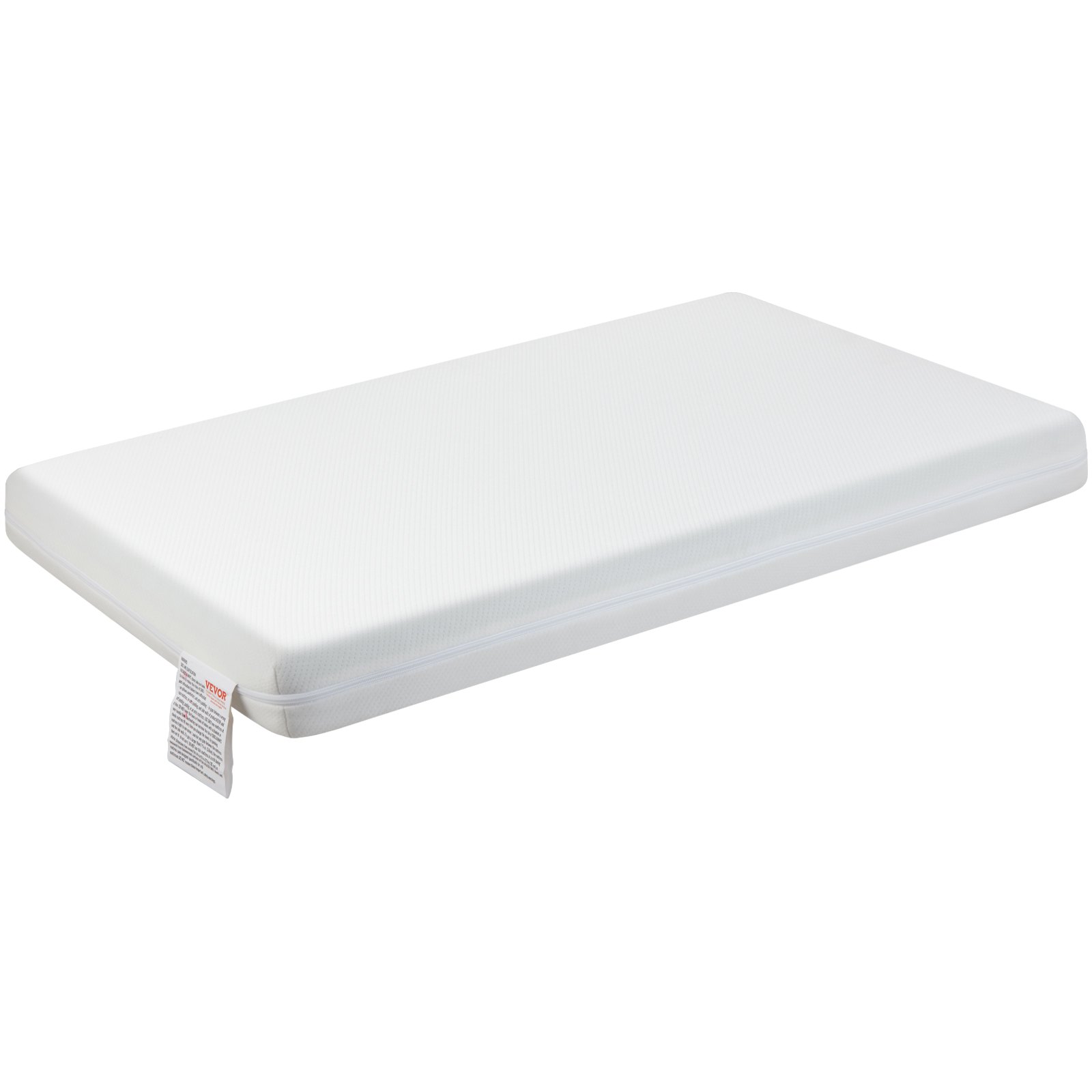 VEVOR Colchón para cuna, colchón transpirable de dos caras de espuma viscoelástica, colchón para bebé para bebés y niños pequeños con 2 fundas impermeables para reemplazo, extraíble y lavable, 24 x 38 x 3,1 pulgadas