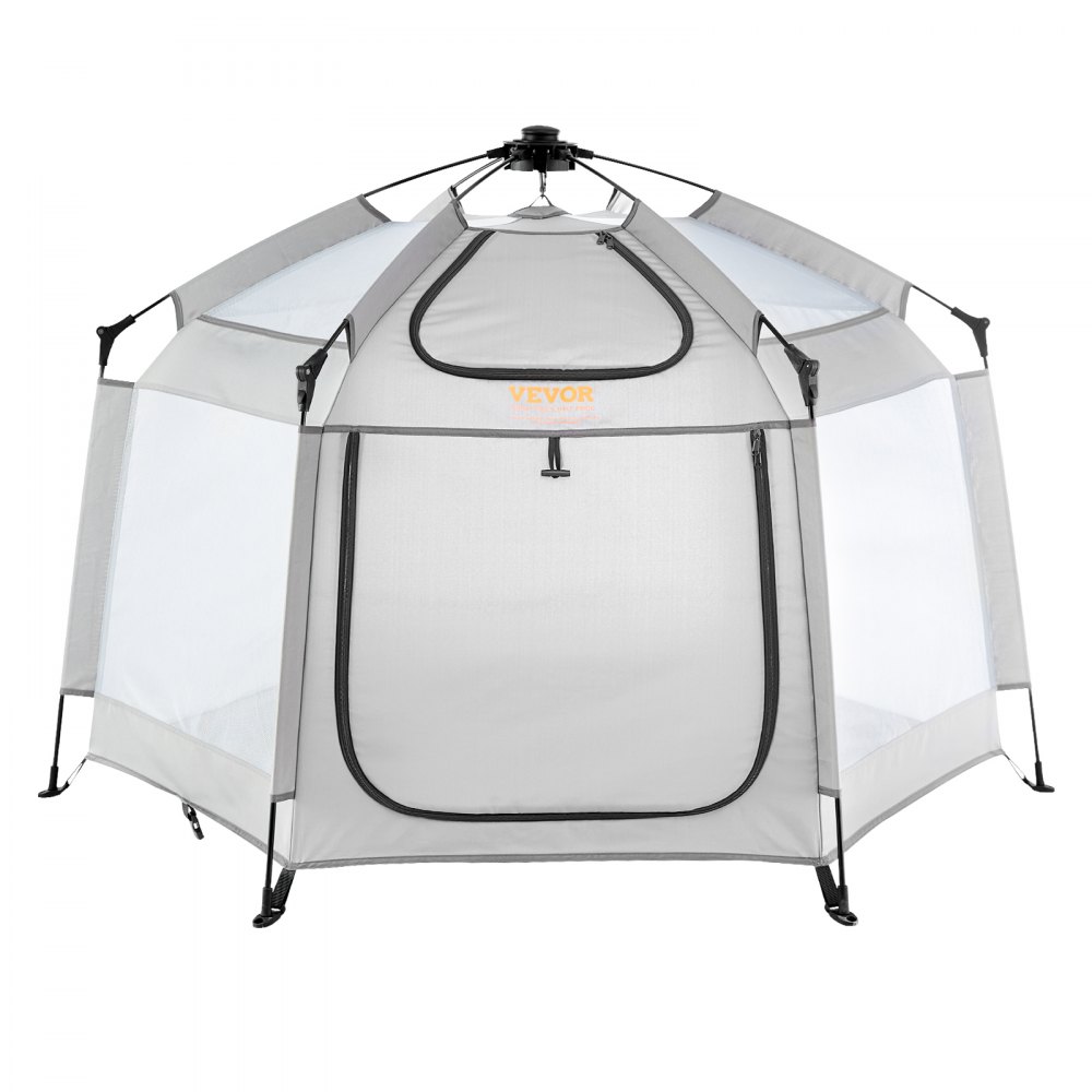 Parque infantil VEVOR con dosel, portátil para interior y exterior, ligero y plegable, con 3 parasoles y bolsa de viaje para parque, playa y hogar, 150 x 150 cm.