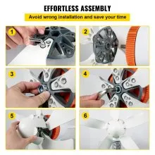 VEVOR Generador de Turbina Eólica 12 V 500 W Aerogenerador Horizontal 5 Cuchillas Velocidad Nominal 13 m/s Kit de Turbina Eólica Resistente y Durable con Controlador de Carga MPPT para Hogar, Chalets