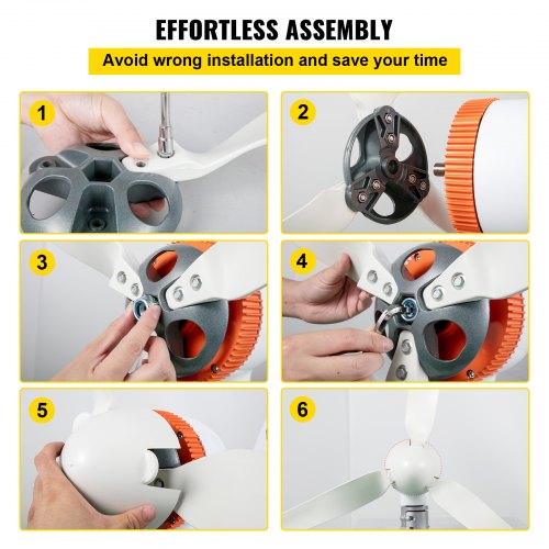 Generador de turbina eólica VEVOR, kit de turbina eólica de 12 V/CA, generador de energía eólica de 400 W con controlador de viento y solar, 3 cuchillas, ajuste automático, dirección del viento, adecuado para terraza, marina, autocaravana, chalet, barco