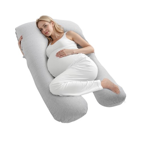 Almohada de embarazo en forma de U Almohada de maternidad de cuerpo completo Ultra suave y transpirable