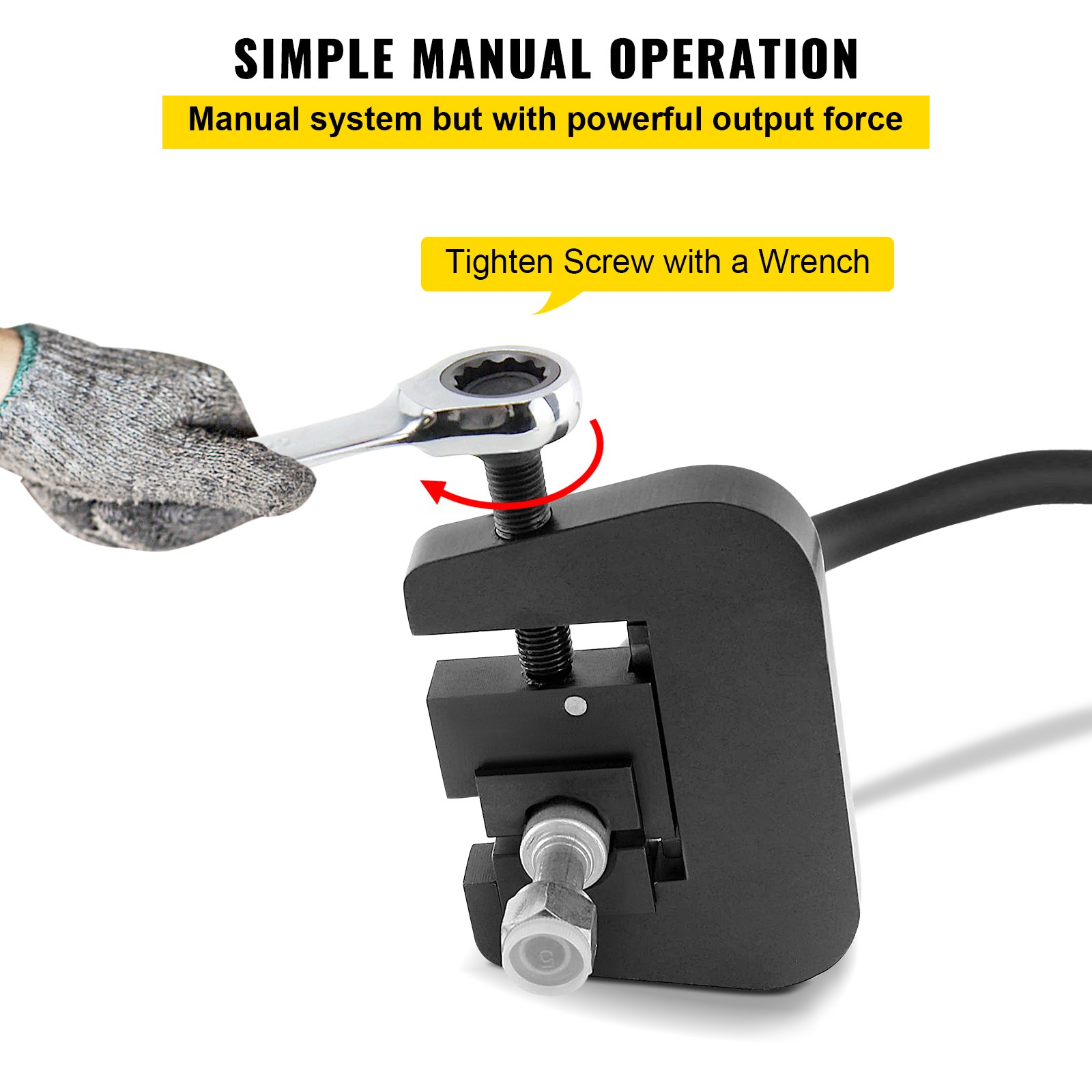 Kit de prensado de mangueras de aire acondicionado VEVOR que se aprieta con una llave para operación manual.