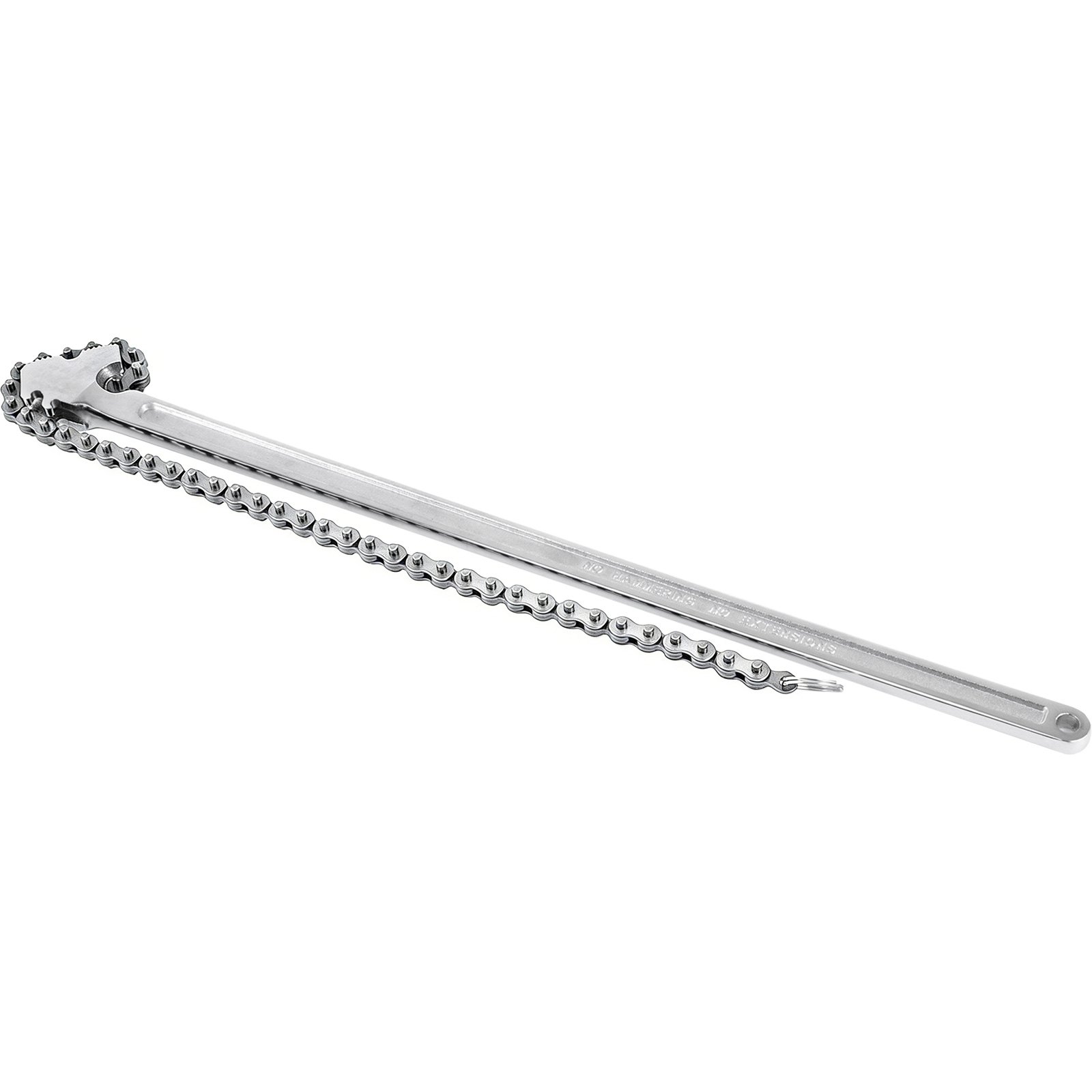 Llave de cadena VEVOR de 24 pulgadas, llave para tubos de cadena de acero al carbono, resistente, con capacidad de 6,7 pulgadas de diámetro, llave para filtro de correa de cadena