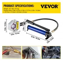 VEVOR, crimpadora manual de manguera de CA, FS-7842B, kit de crimpadora de manguera hidráulica separable, válvula de pistón manual para bomba de aluminio, reparación de aire acondicionado con 7 troqueles, conjunto completo de manguera de CA de mano