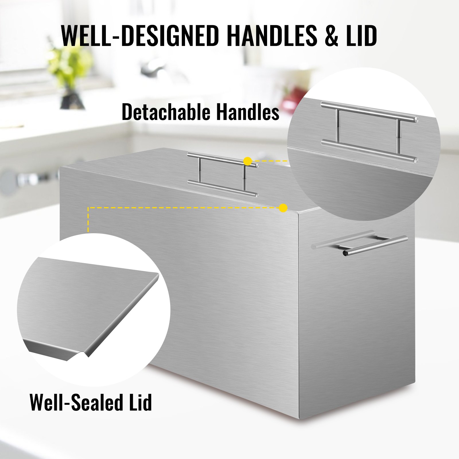 Envasadora de agua VEVOR, olla para estufa de 15 cuartos, con 2 rejillas, olla grande de acero inoxidable 304 de grado alimenticio, fondo plano cepillado, capacidad para frascos de 15 cuartos