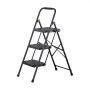 VEVOR 3 Step Ladder, Folding Step Stool with Wide Anti-Slip Pedal and Comfort Handgrip, Lightweight 600 lbs Capacity Portable Steel Ladder, Multi-Use for Kitchen, Home, Household and Office, Black