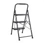 VEVOR 3 Step Ladder, Folding Step Stool with Wide Anti-Slip Pedal and Comfort Handgrip, Lightweight 600 lbs Capacity Portable Steel Ladder, Multi-Use for Kitchen, Home, Household and Office, Black