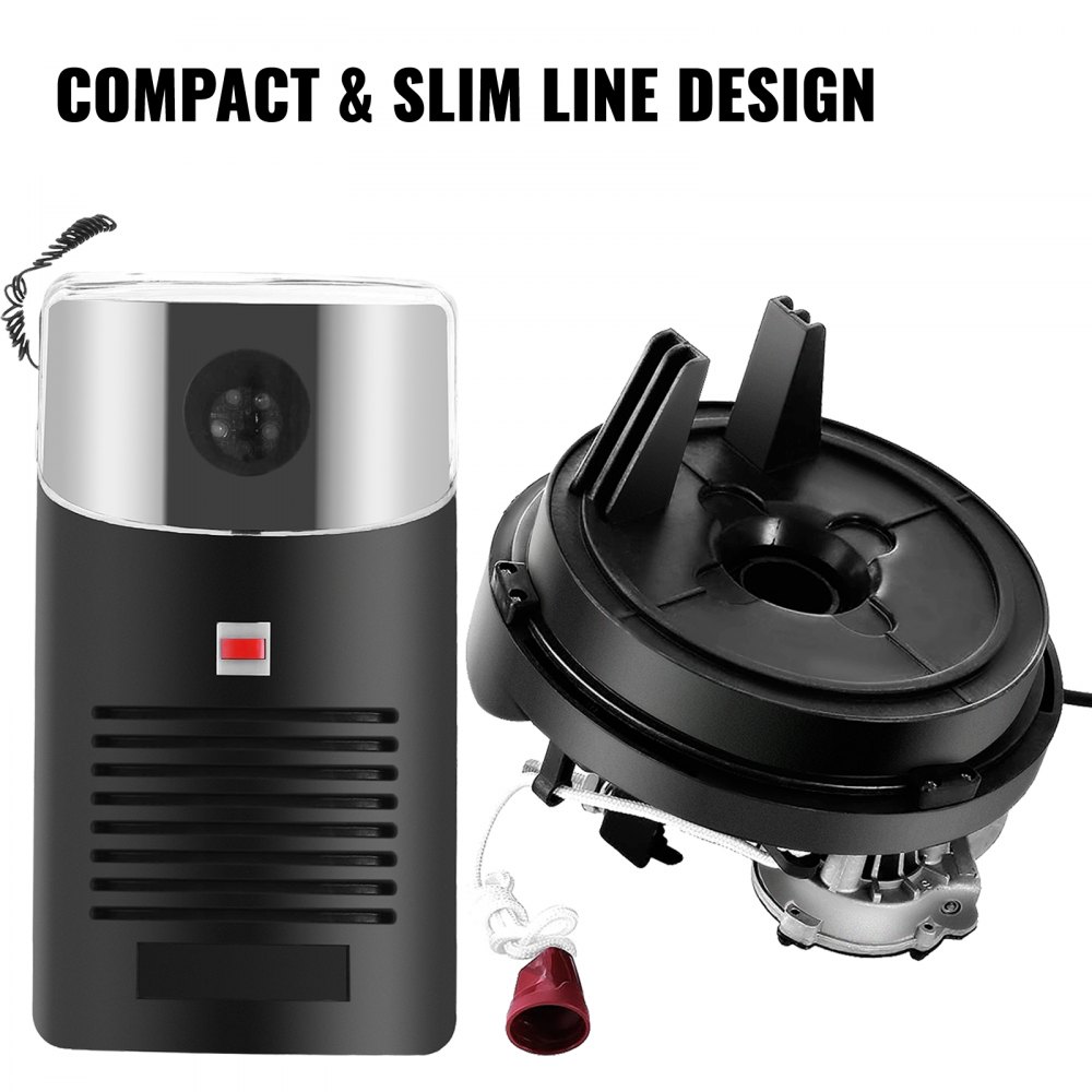 VEVOR Abridor de Puerta Enrollable de Garaje de 110 V CA, Kit de Abridor de Puerta Enrollable Eléctrico y 250 N de Elevación, con 2 Controles Remotos, Apto para Garajes y Tiendas, 80 W, 15 ㎡ de Puerta