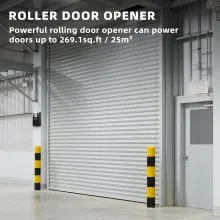 VEVOR Abridor de puerta enrollable para garaje, fuerza de elevación de 250 N, control remoto de 164 pies, abridor de puerta enrollable eléctrico de 110 V, kit de abridor automático de puerta enrollable para garaje con 2 controles remotos, se aplica para tienda de garaje
