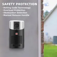 VEVOR Abridor de puerta enrollable para garaje, fuerza de elevación de 250 N, control remoto de 164 pies, abridor de puerta enrollable eléctrico de 110 V, kit de abridor automático de puerta enrollable para garaje con 2 controles remotos, se aplica para tienda de garaje