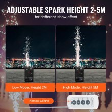 Máquina de fuegos artificiales de chispa fría VEVOR de 700 W, 2 m a 5 m, para DJ, bodas, eventos y fiestas