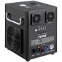 Máquina de efectos de escenario VEVOR negra con ventiladores de refrigeración y panel de control.