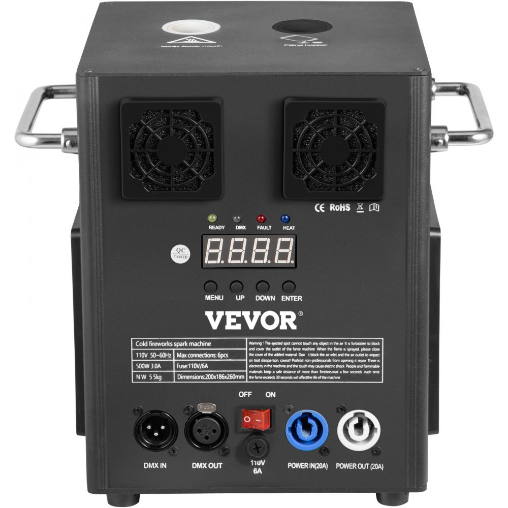 VEVOR Máquina de efectos especiales para escenario, 500 W, 2 unidades, con control remoto inalámbrico, control DMX inteligente, ideal para bodas, espectáculos musicales y DJ.