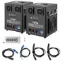 VEVOR Máquina de efectos especiales Tuspuzz para escenario, 500 W, 2 unidades, con control remoto inalámbrico, control DMX inteligente, ideal para bodas, espectáculos musicales y DJ.