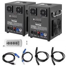 VEVOR Stage Equipment Máquina de efectos especiales, 500W Stage 2pcs Effect Machine con control remoto inalámbrico, Smart DMX Control Stage Equipment Beautiful Showing Machine para bodas, espectáculos musicales, DJ