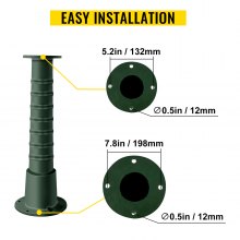 VEVOR Soporte antiguo para bomba de agua manual, soporte para bomba de jarra, soporte para bomba de pozo de hierro fundido con orificios preestablecidos de 0,5 pulgadas para una fácil instalación, soporte para bomba manual de jarra antigua para el hogar, patio, estanque, jardín al aire libre, verde