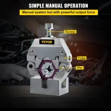 VEVOR Crimpadora de manguera de CA manual Hydra-Krimp 71550 Kit de crimpadora de manguera de CA manual Reparación de aire acondicionado Herramienta de crimpado de manguera de CA de mano con 4 troqueles