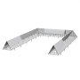 Túneles para pollos VEVOR con estructura de alambre triangular y paneles de cubierta blancos en configuración en forma de U.