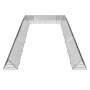 Túneles para pollos VEVOR, estructura de alambre de metal con pantalla protectora, diseño en forma de U.