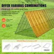 Túneles para gallinas VEVOR, 118,1 x 28 x 24,2 pulgadas (largo x ancho x alto), túneles para gallinas para patio, túneles portátiles para gallinas para exteriores, fácil instalación, gallinero, adecuado para gallinas, patos, conejos