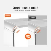 Mesa de centro acrílica VEVOR, mesa auxiliar de acrílico transparente en forma de C, 41 cm de alto, ideal para café, bebidas, comida y aperitivos en salas de estar, patios y terrazas.