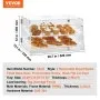 Vitrina para pastelería VEVOR, vitrina comercial de 2 niveles para mostrador de panadería, caja de acrílico con acceso a la puerta trasera y estantes extraíbles, mantiene frescos los productos de donas, bagels, pasteles y galletas, 53 x 33 x 30 cm.