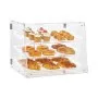 Vitrina de pastelería VEVOR, vitrina de panadería comercial de 3 niveles, caja de exhibición de acrílico con acceso a la puerta trasera y estantes extraíbles, mantiene fresco para galletas de pastel de donut bagels, 20.7 x 14.2 x 16.3 pulgadas