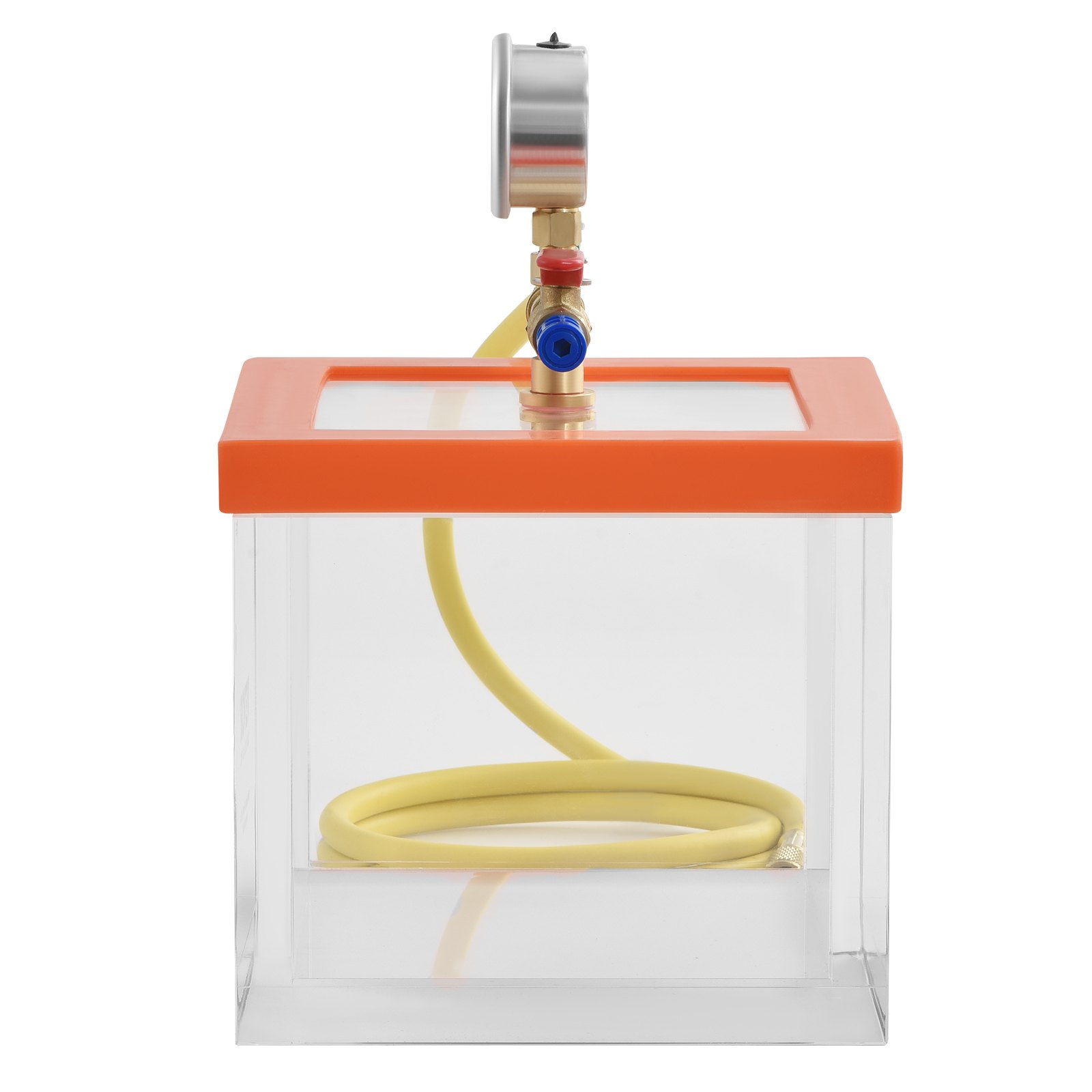 VEVOR Cámara de vacío de 2 galones, cámara de desgasificación de vacío acrílica multiusos mejorada, cámara de vacío transparente, para desgasificación de resina, desgasificación de gel de sílice, desgasificación de yeso y extracción al vacío