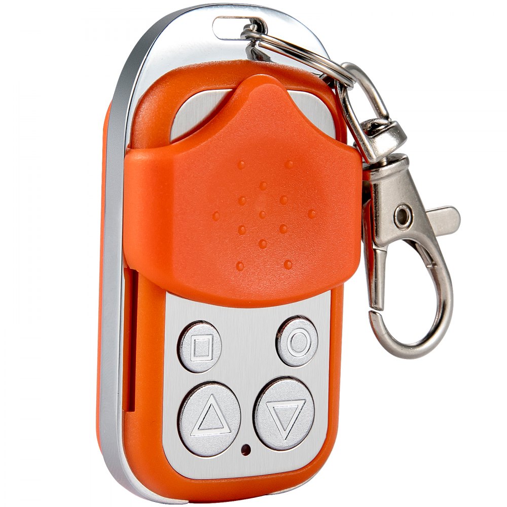 VEVOR Control remoto para abridor de puerta, control remoto para puerta de 131 pies, control remoto para abridor de puerta automático de 4 botones, control remoto para puerta multicódigo, kit de seguridad para abridor de puerta rodante eléctrico, control remoto, naranja