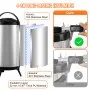 Dispensador de bebidas térmico de acero inoxidable VEVOR, 9,2 litros, con grifo, apto para uso alimentario, ideal para té, café, agua, restaurantes y tiendas de bebidas.