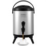 VEVOR Dispensador de bebidas con aislamiento de acero inoxidable, 1,5 galones, 6 litros, dispensador térmico de bebidas frías y calientes con mango de espiga, apto para uso alimentario para té caliente, café, agua, restaurante, tienda de bebidas
