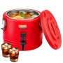 Dispensador de bebidas isotérmico VEVOR, dispensador térmico de 8 litros (2,2 galones) para bebidas frías y calientes con grifo, jarra refrigerante de grado alimenticio con interior de acero inoxidable 304, ideal para té, café, restaurantes y exteriores.