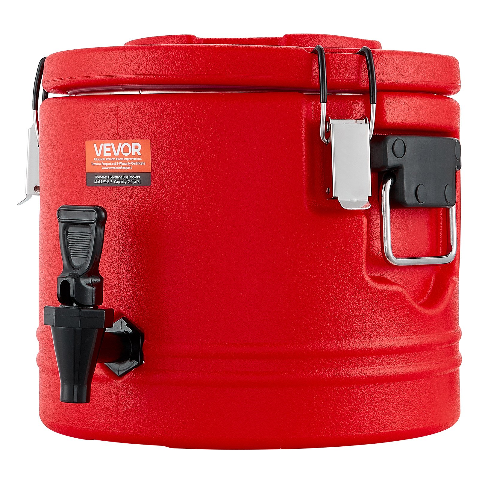 VEVOR Insulated Beverage Dispenser, 2.2 Gal/8L Thermal Hot and Cold Drink Server Dispenser with Spigot, Food-Grade Cooler Jug with 304 Stainless Steel Interior, for Tea Coffee Restaurant Outdoor