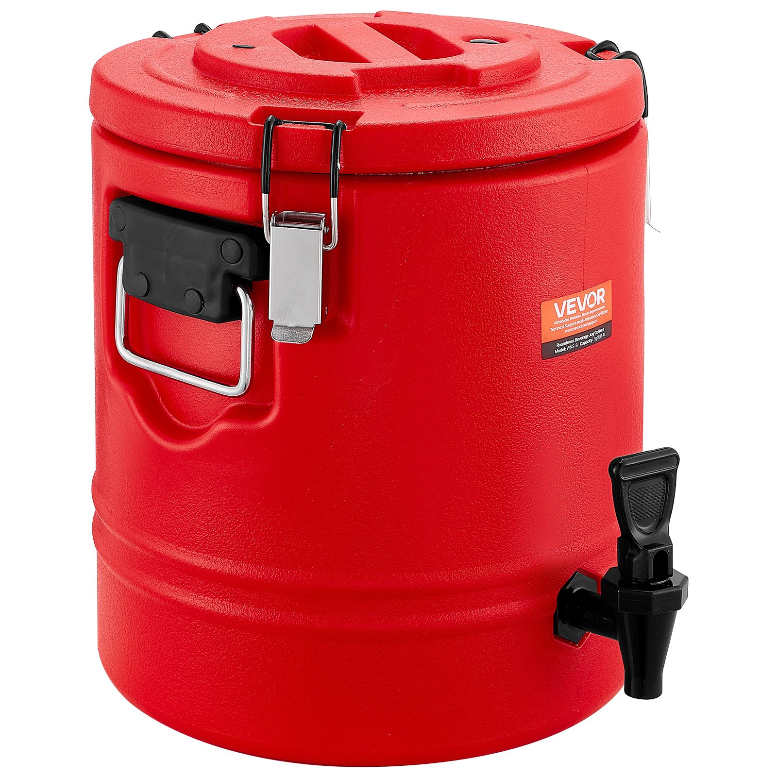 Dispensador de bebidas isotérmico VEVOR, 11,4 L (3 galones), dispensador térmico para bebidas frías y calientes con grifo, jarra refrigerante de grado alimenticio con interior de acero inoxidable 304, ideal para té, café, restaurantes y exteriores.