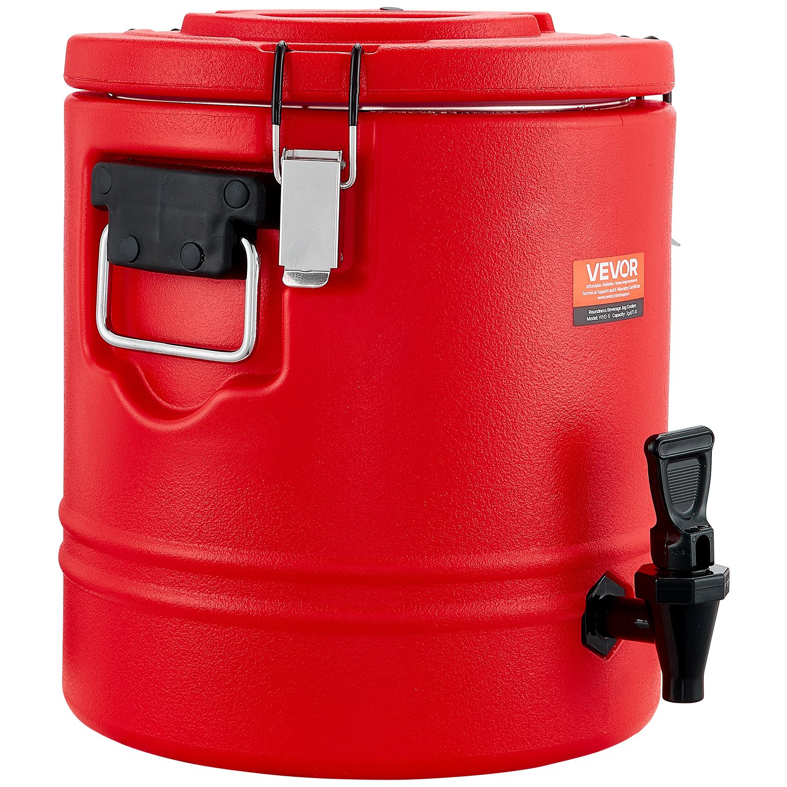 VEVOR Insulated Beverage Dispenser, 3 Gal/11.4L Thermal Hot and Cold Drink Server Dispenser with Spigot, Food-Grade Cooler Jug with 304 Stainless Steel Interior, for Tea Coffee Restaurant Outdoor