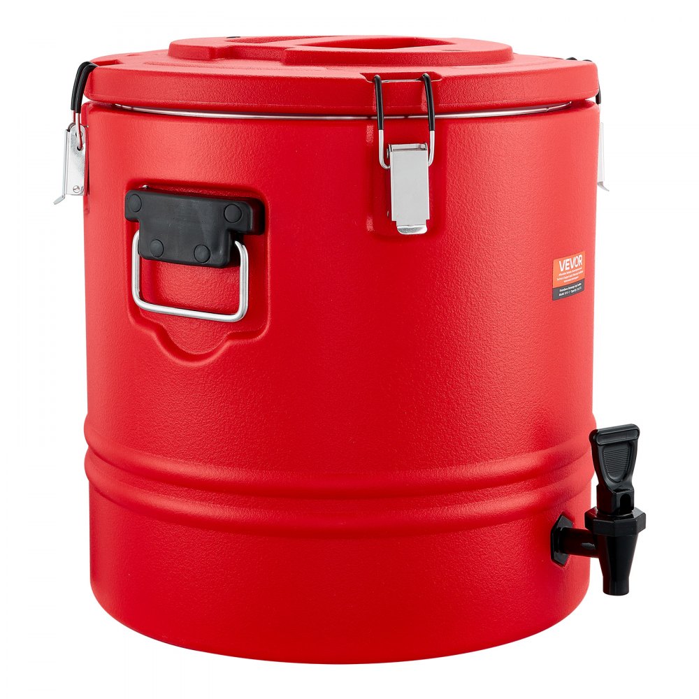 VEVOR Dispensador de Bebidas Térmico 30,3 L con Grifo, Jarra Térmica de Acero Inoxidable 304 para Bebidas Frías y Calientes, Ideal para Té, Café, Restaurantes y Exteriores, 425 x 425 x 400 mm