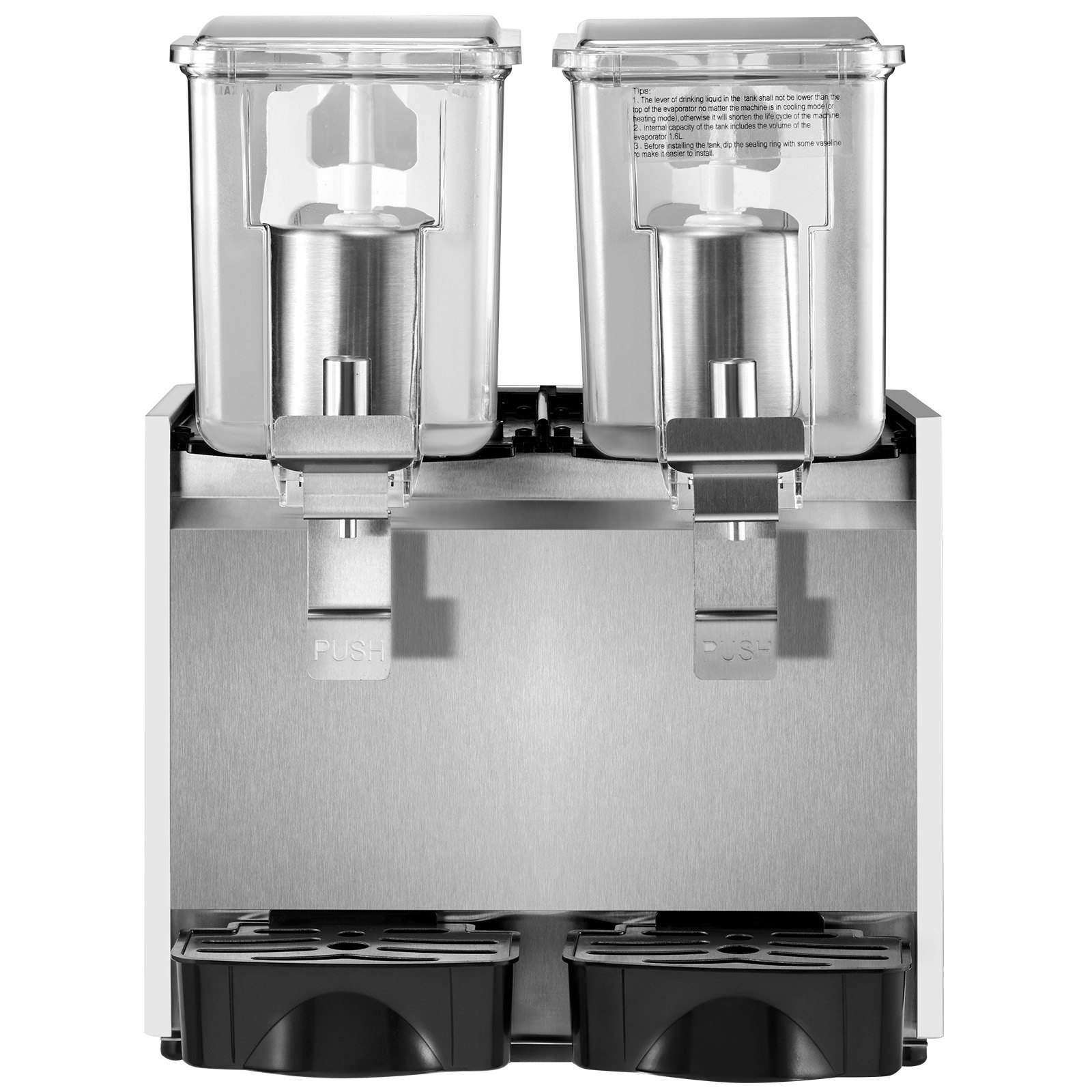 VEVOR Dispensador de Bebidas Frías de Zumo y Jugo 12Lx2 Bebidas Comerciales