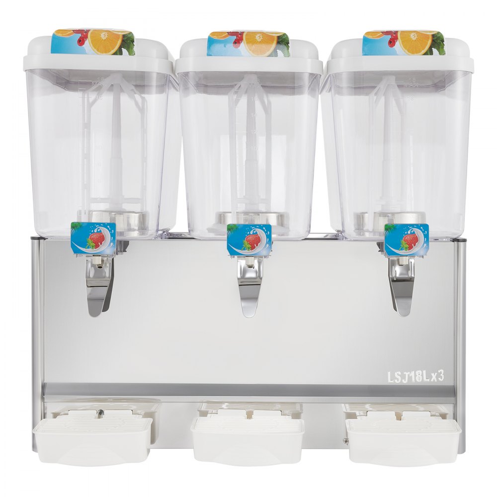 VEVOR Dispensador comercial de jugo de 14.25 galones, máquina dispensadora de bebidas frías de 54 litros con grifos
