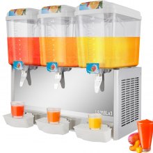 VEVOR Dispensador comercial de jugo de 14.25 galones, máquina dispensadora de bebidas frías de 54 litros con grifos