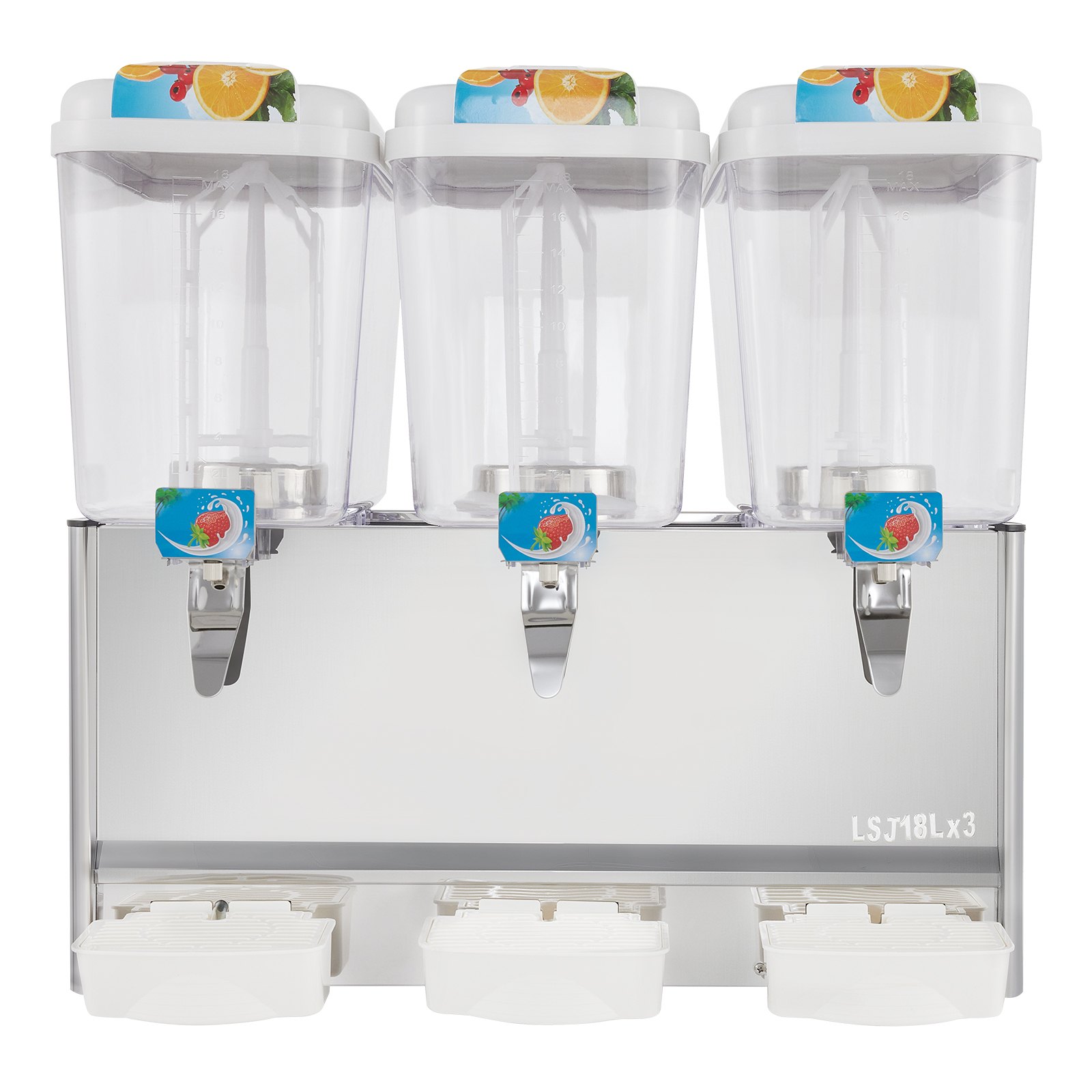 VEVOR Dispensador comercial de jugo de 14.25 galones, máquina dispensadora de bebidas frías de 54 litros con grifos