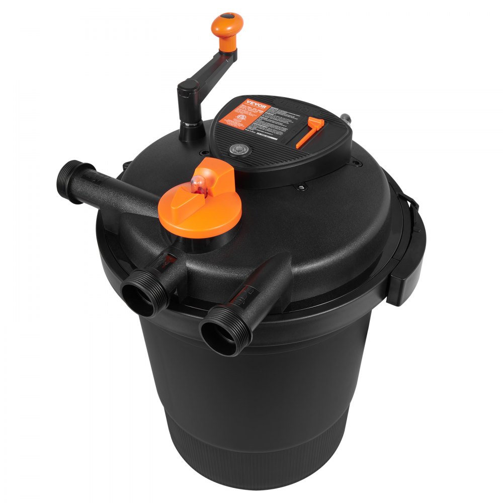 Filtro biológico a presión VEVOR para estanques, hasta 3200 galones, con luz UV-C de 13 W, 2630 GPH, sistema de filtración presurizado para estanques, fuentes, piscinas, acuarios, estanques y jardines.