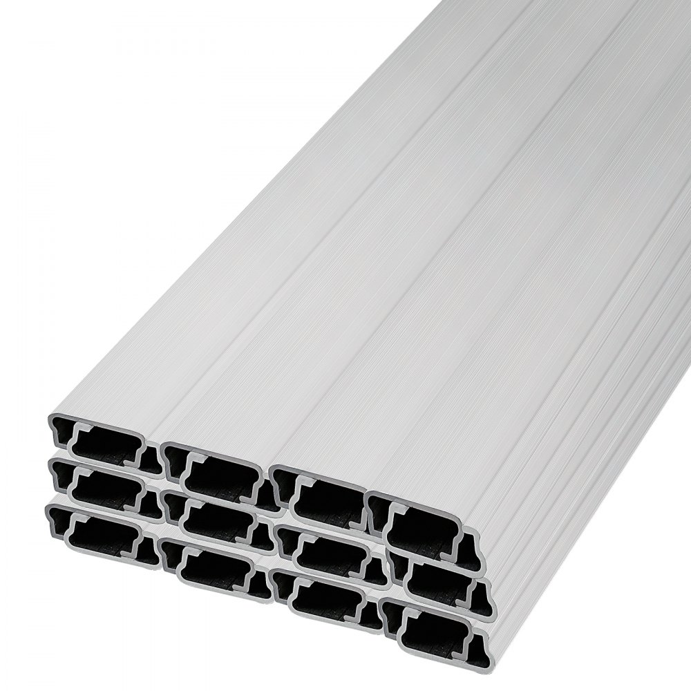 Perfiles de aluminio apilados para alambre de resorte y canal de bloqueo VEVOR, vista de primer plano.