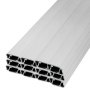 Perfiles de aluminio apilados para alambre de resorte y canal de bloqueo VEVOR, vista de primer plano.