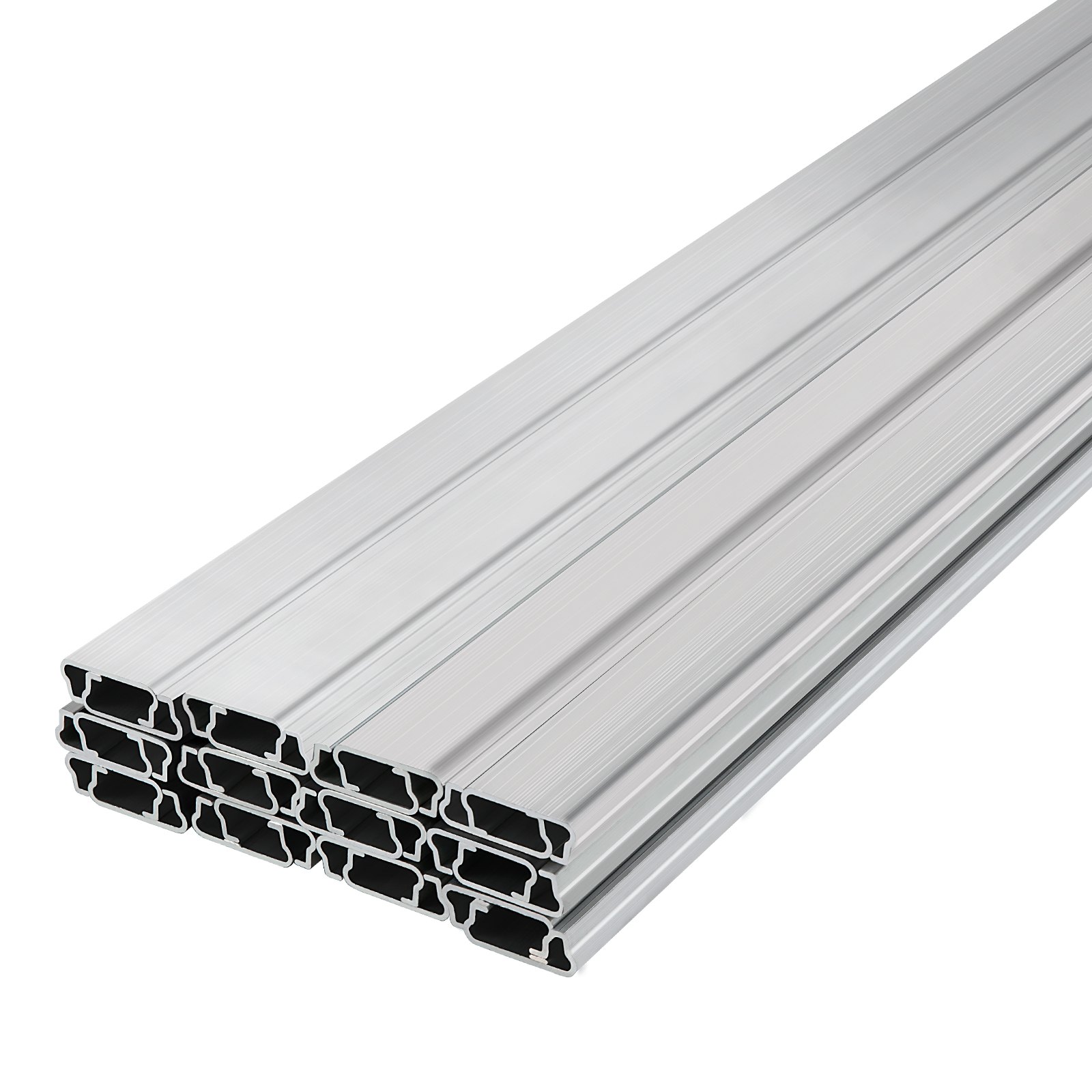 Pila de canales de resorte y bloqueo VEVOR, canales de aluminio en una configuración de 4x2.