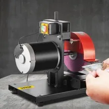 Amoladora de cuchillas de cortacésped VEVOR, motor de 1/3 HP 1700 RPM con rueda de 8 pulgadas de diámetro y 1 pulgada de grosor, afilador de acero de altura ajustable de 2,8 pulgadas para cuchillas y herramientas de molienda en jardín o taller