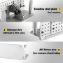 Plantilla de cuchilla para amoladora de banda VEVOR, acero inoxidable, aluminio y componentes ABS.